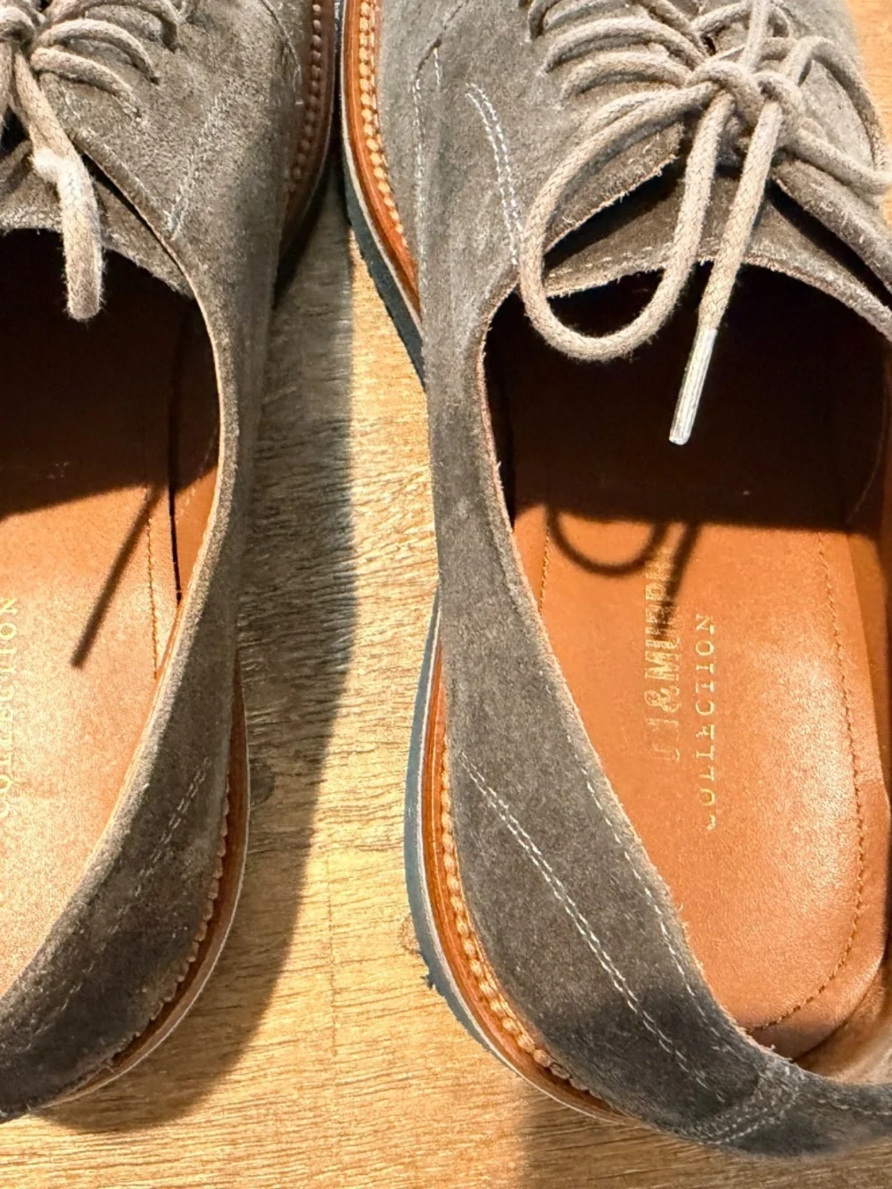 Johnston Murphy Jenson Gray Suede Plain Toe Size 10